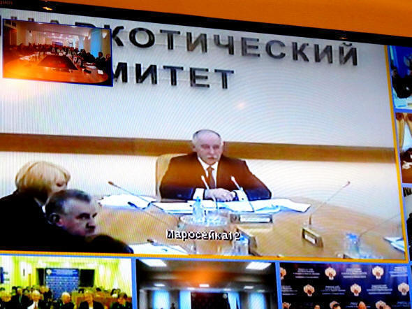 Видеоконференция-совещание директора ФСКН России В.П.Иванова. Об организации деятельности муниципальных антинаркотических комиссий. 20.11.2013. Социальная разведка в действии. Автор фото председатель НСНБР А.Г.Огнивцев.